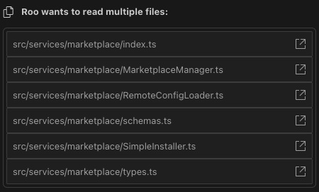 Batch approval interface for reading multiple files