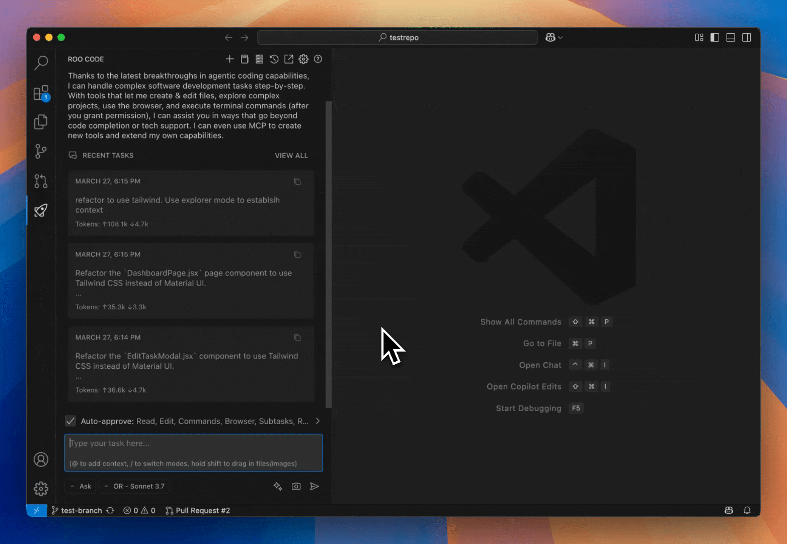 Animation showing temperature slider adjustment